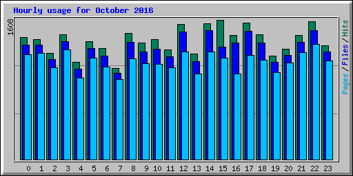 Hourly usage for October 2016