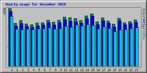 Hourly usage for December 2016