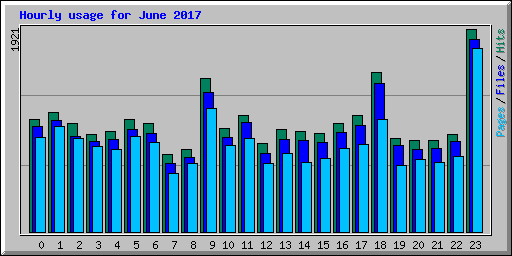 Hourly usage for June 2017