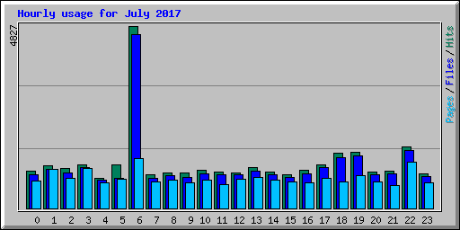 Hourly usage for July 2017