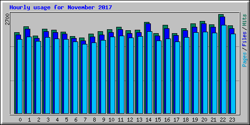 Hourly usage for November 2017