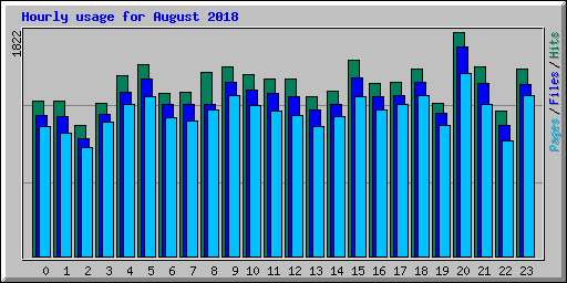 Hourly usage for August 2018