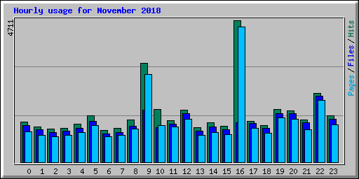 Hourly usage for November 2018