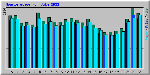 Hourly usage for July 2022