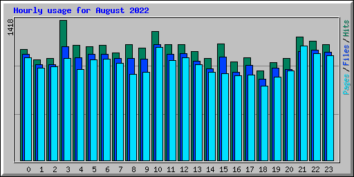 Hourly usage for August 2022