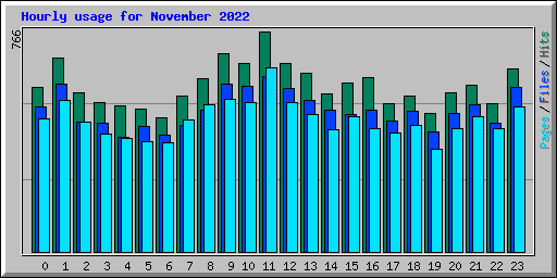 Hourly usage for November 2022