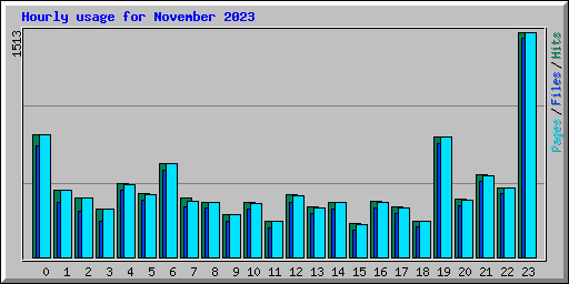 Hourly usage for November 2023