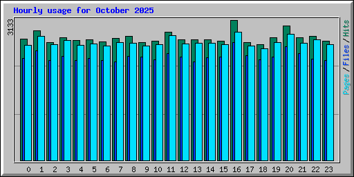 Hourly usage for October 2025