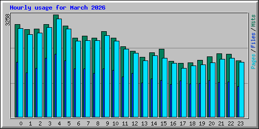 Hourly usage for March 2026